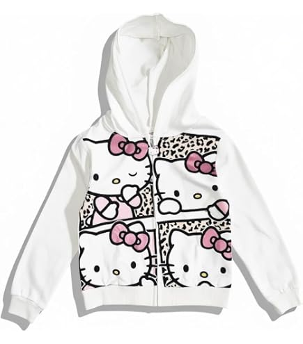 Amazon.com: Hello Kitty Sanrio Girls Fleece Zip Up Hoodie with